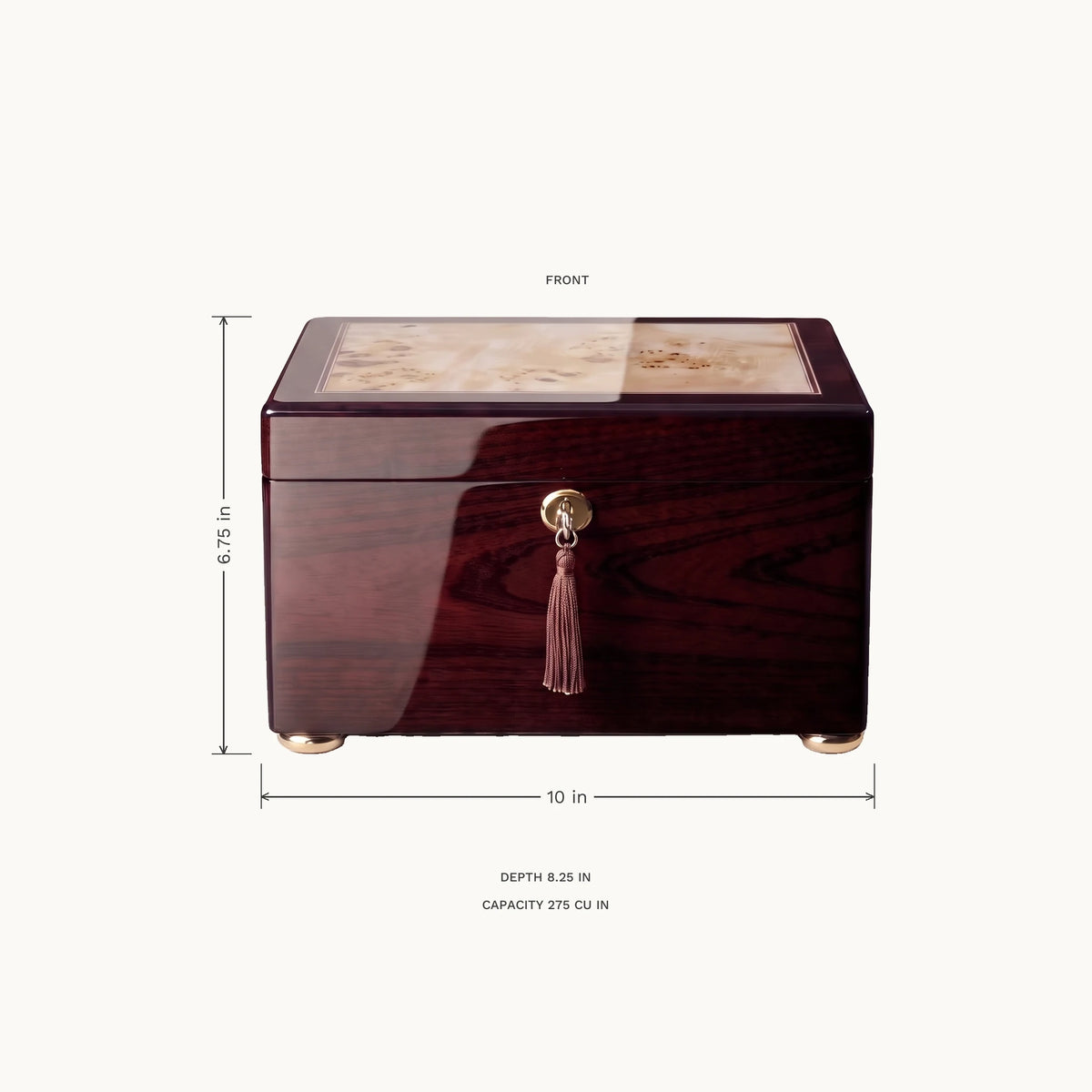 Reflections II Adult Urn Chest - dimensions