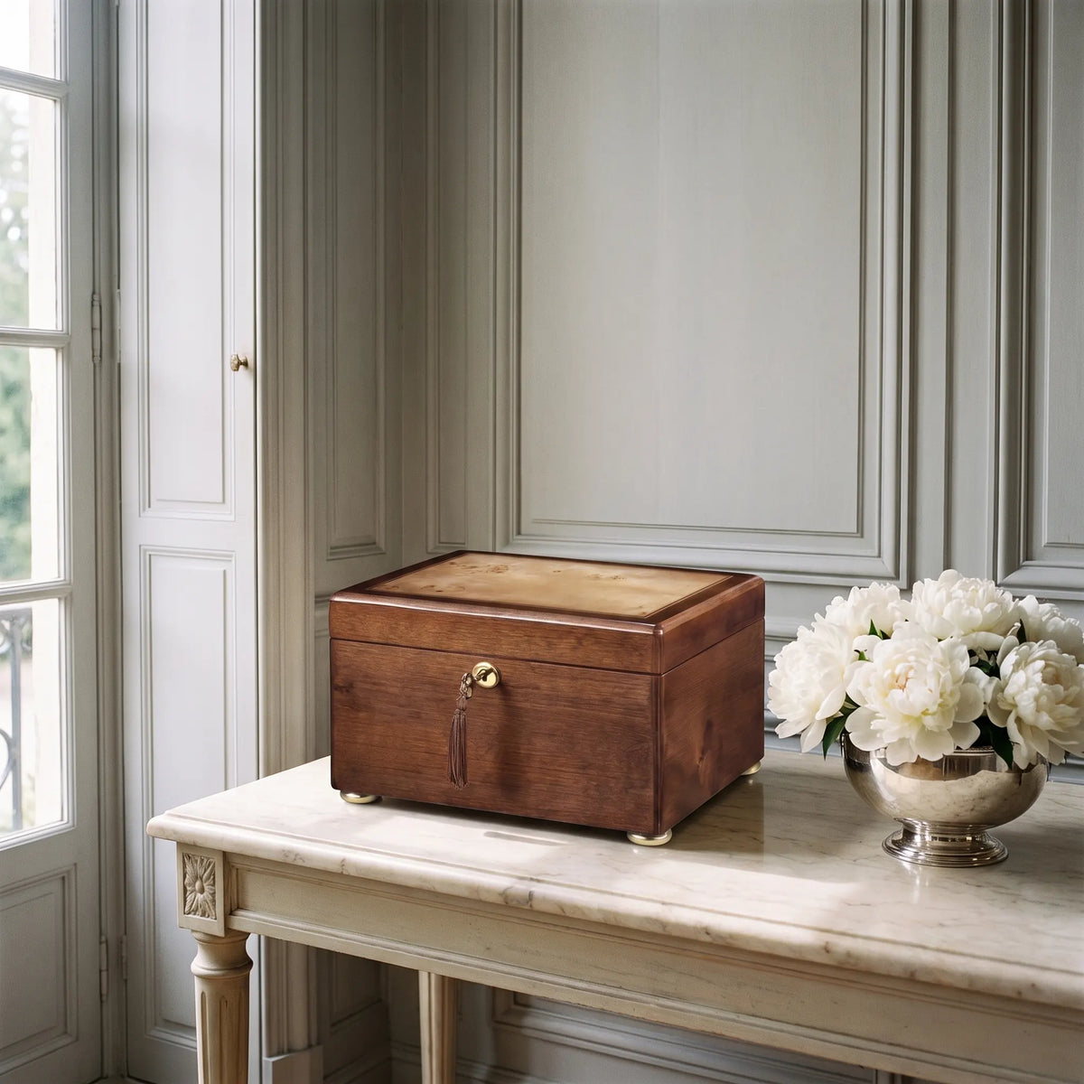 Reflections Adult Urn Chest - shown in a home