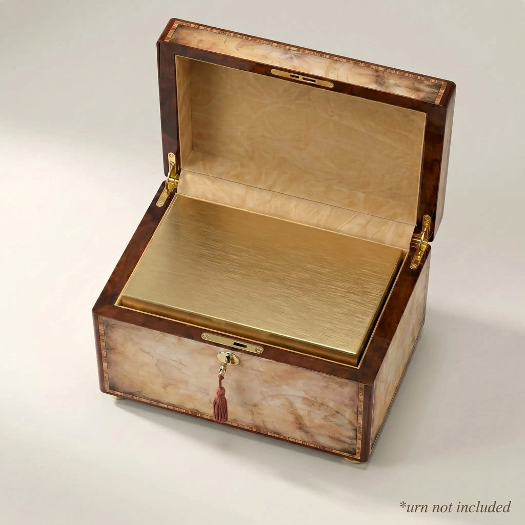 Bronze Adult Urn Insert - shown inside an urn
