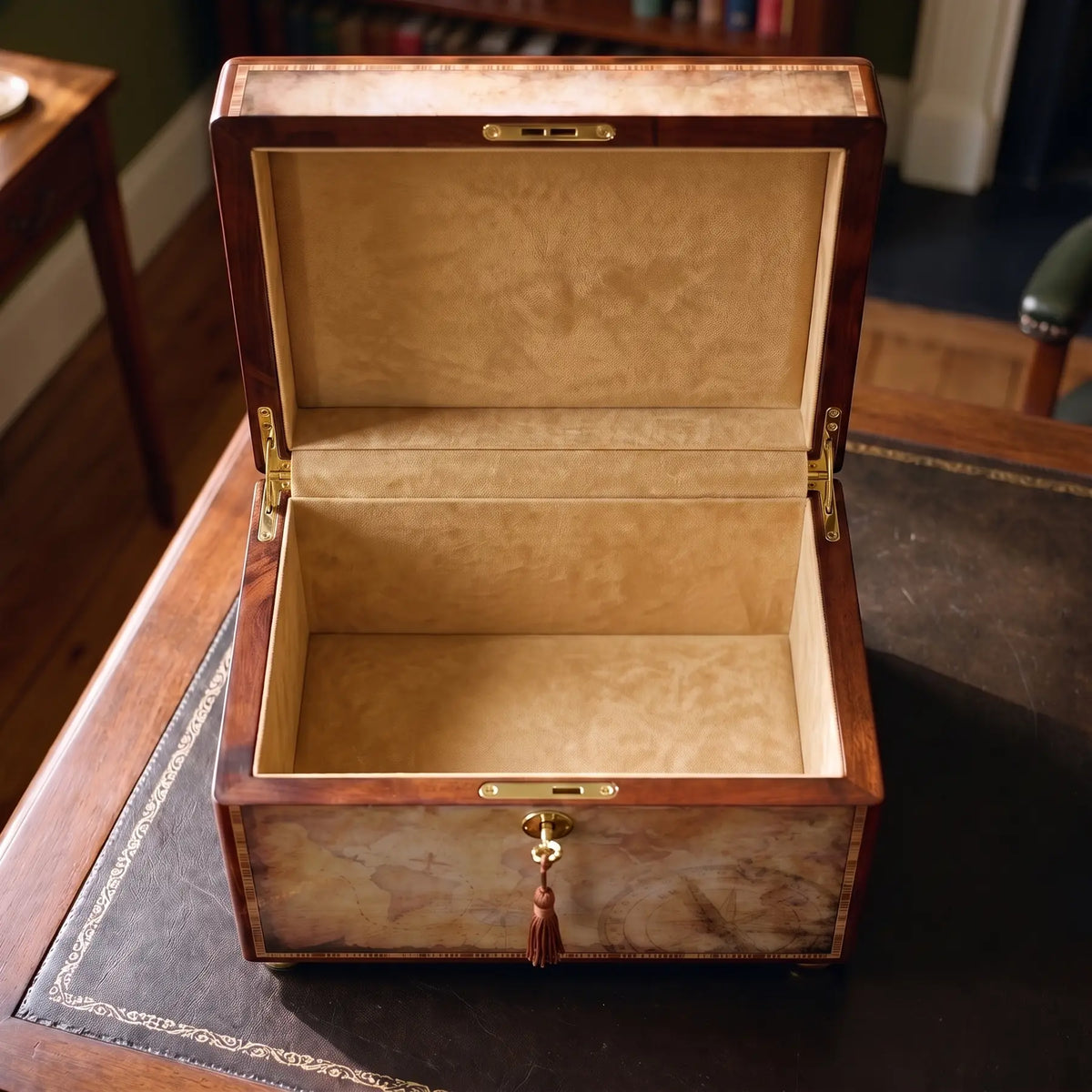 Traveler Adult Urn Chest - open view