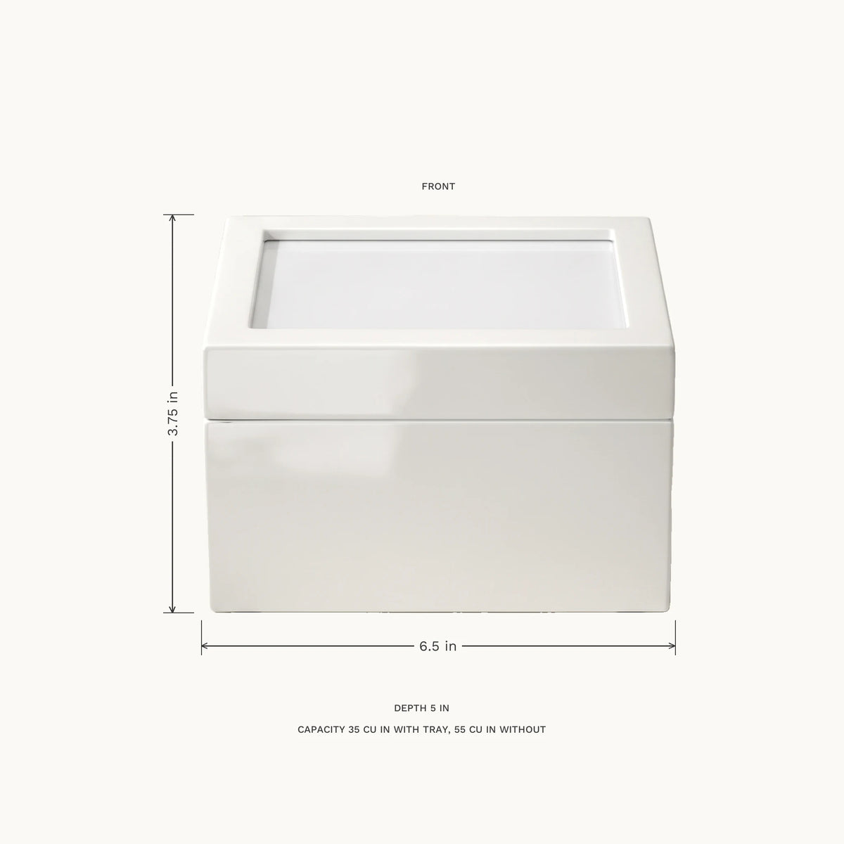 Precious Ivory Pet Photo Urn - dimensions