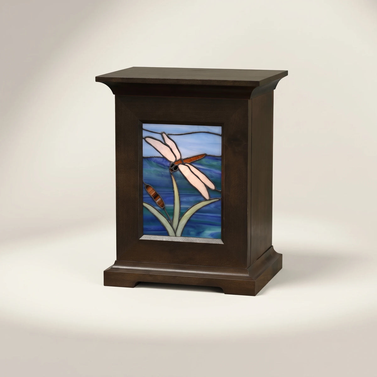 Stained Glass Adult Urn - Dragonfly - front view