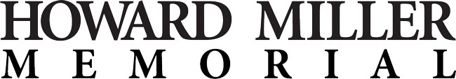Text 'HOWARD MILLER MEMORIAL' in a black, serif font on a white background