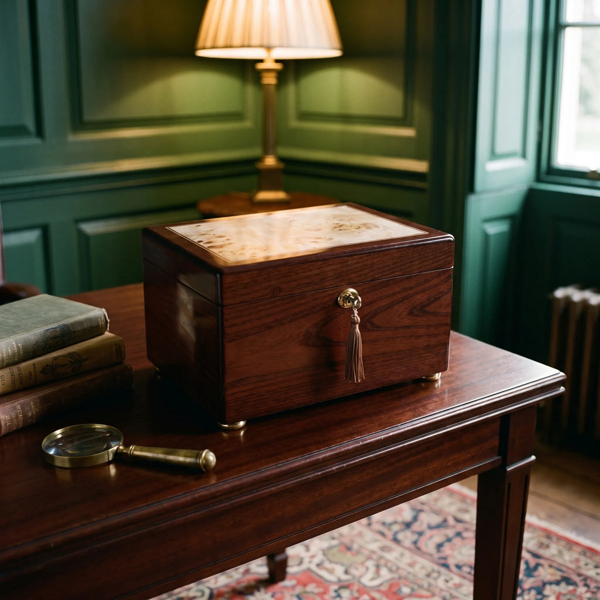 Reflections II Adult Urn Chest - shown in a home