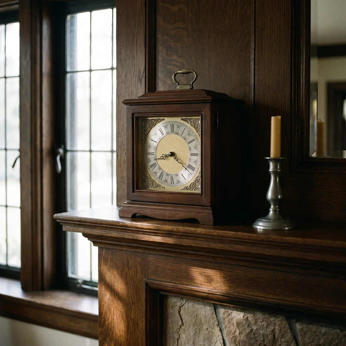 Continuum II Adult Clock Urn - shown in a home