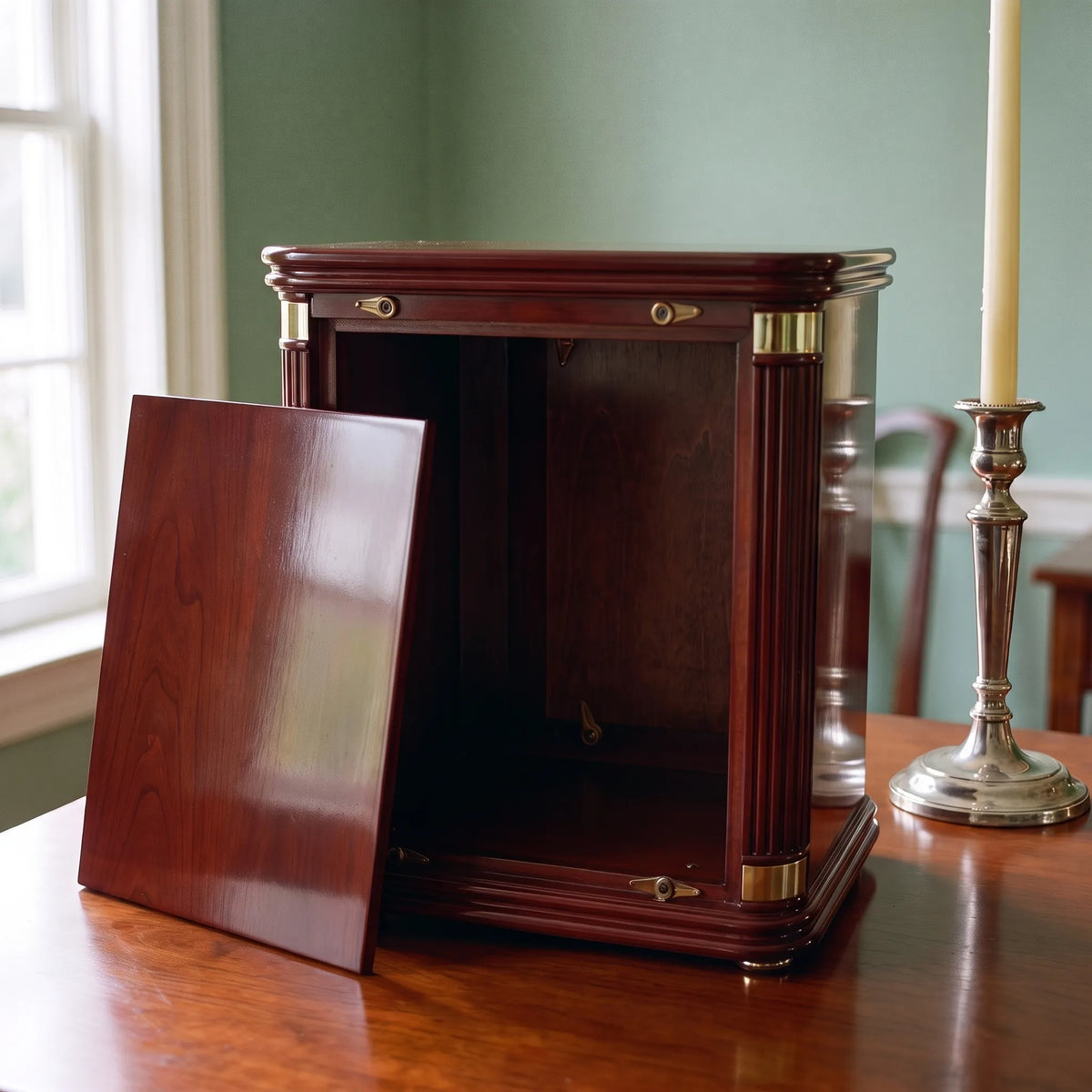 Honor II Adult Photo Urn - open view