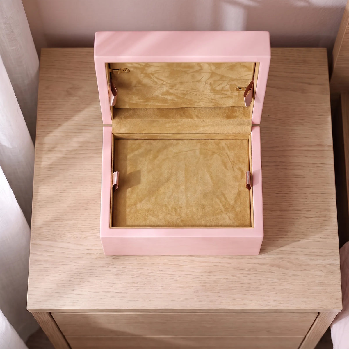 Precious Pink Pet Photo Urn - open view