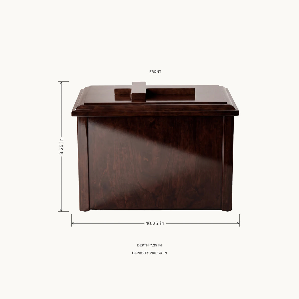 Faith Adult Urn Chest - dimensions