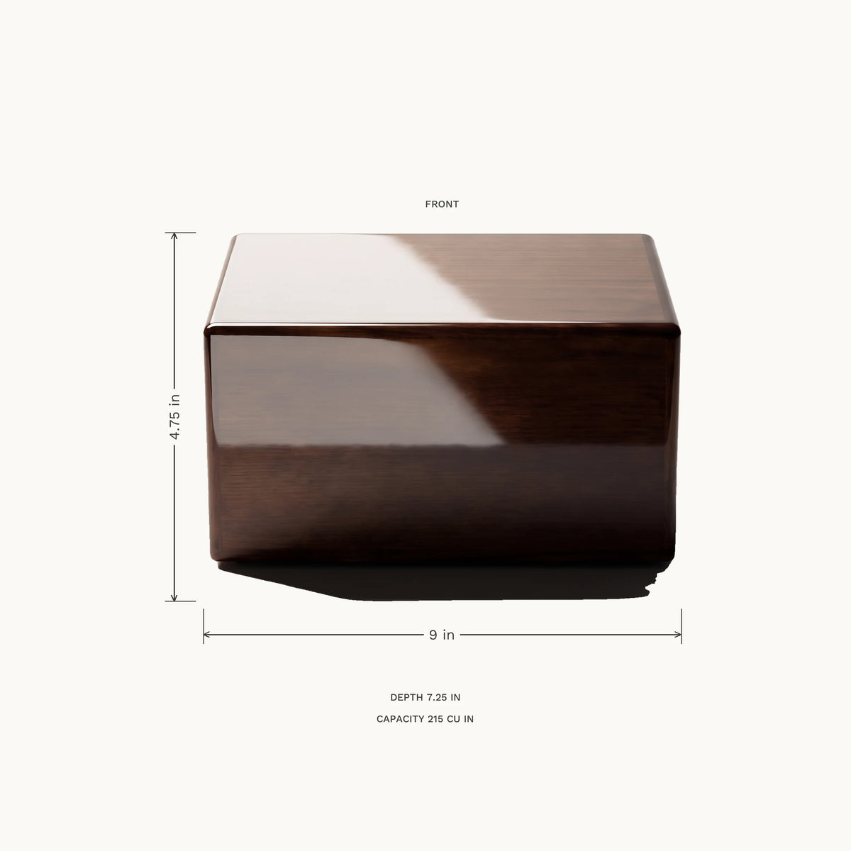 Cherish III Adult Urn Chest - dimensions