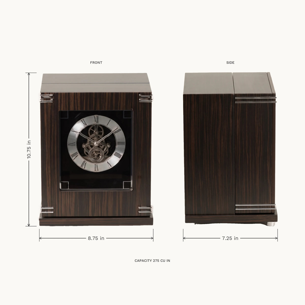 Midtown Adult Clock Urn - dimensions
