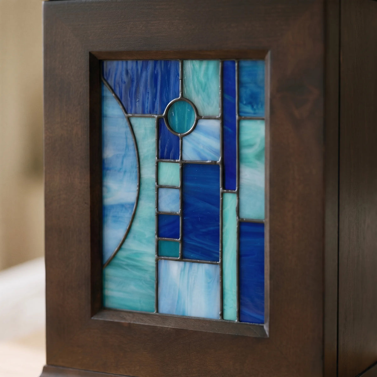 Stained Glass Adult Urn - Contemporary - close-up detail