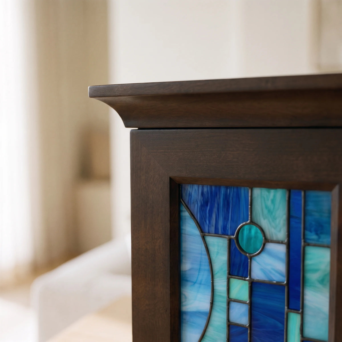 Stained Glass Adult Urn - Contemporary - second close-up detail