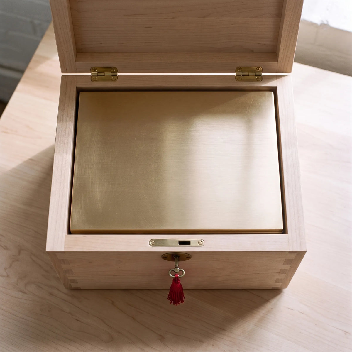 Radiance Maple Urn Chest - open view