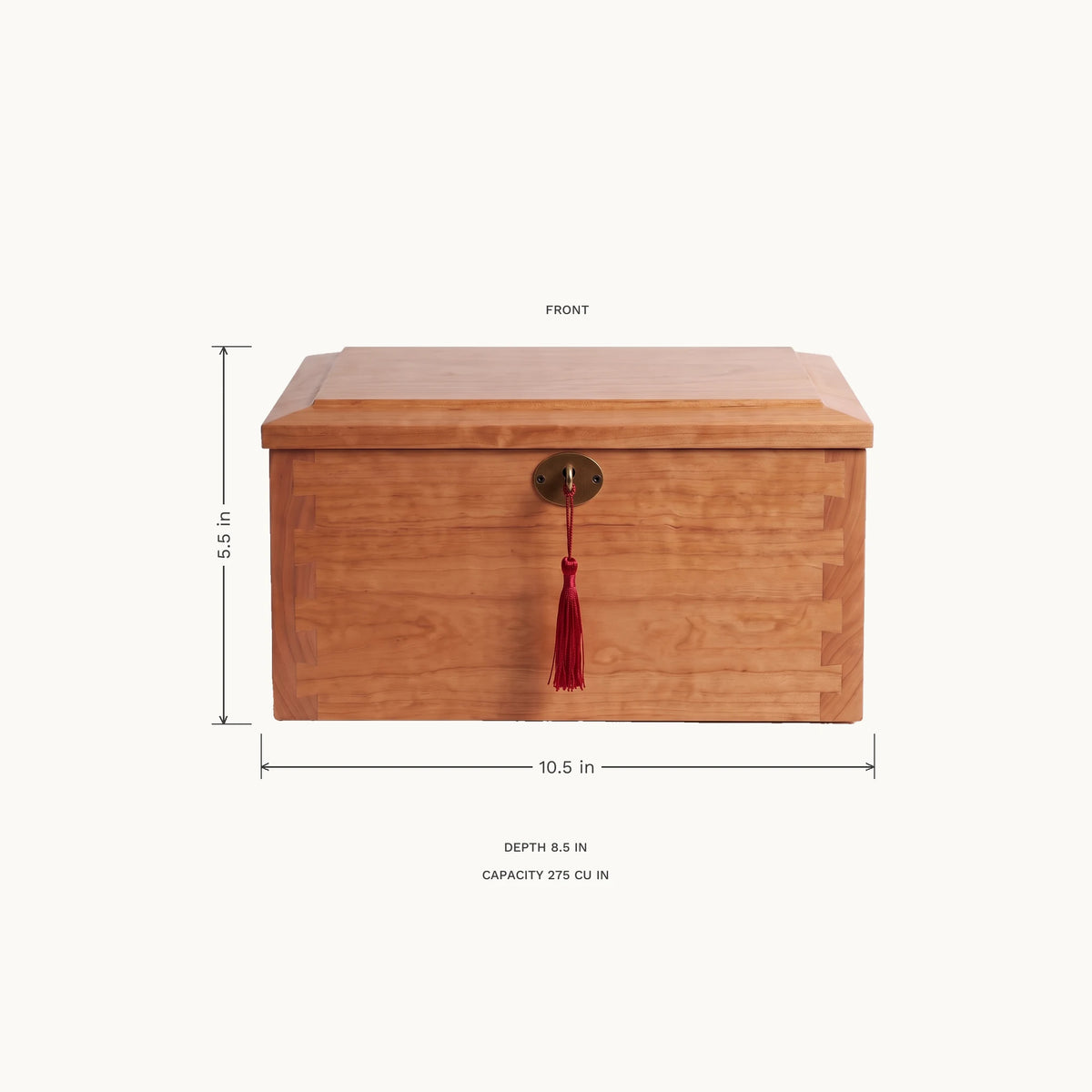 Radiance II Cherry Urn Chest - dimensions